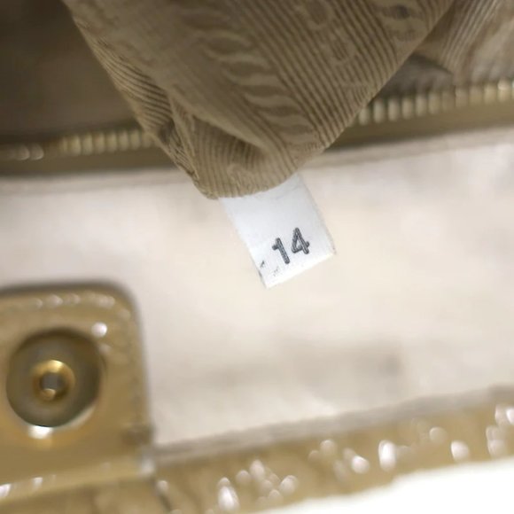 Prada Vernice Gaufre Tote Camel Patent Leather Large Shoulder Bag - Picture 12 of 12